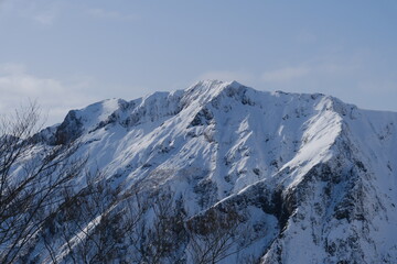 冬 雪の谷川岳 日本