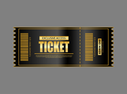 Ticket concert vector design template show modern design