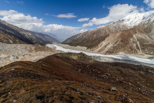 Rakhiot glacier under Nanga Parbat mountain in Gilgit-Baltistan region in Pakistan