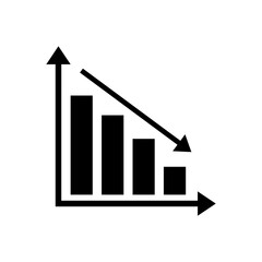 Down Graph Chart Icon &ndash; Declining Analytics Trend Symbol