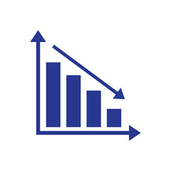 Down Graph Chart Icon &ndash; Declining Analytics Trend Symbol
