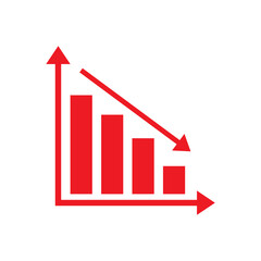 Down Graph Chart Icon &ndash; Declining Analytics Trend Symbol