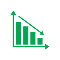 Down Graph Chart Icon &ndash; Declining Analytics Trend Symbol