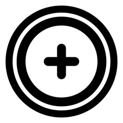 Obraz premium Add Plus Create New Icon Circle Symbol Isolated PNG