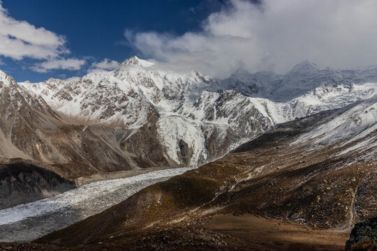 Rakhiot glacier under Nanga Parbat mountain in Gilgit-Baltistan region in Pakistan