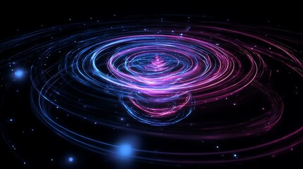 Energy vortex spiraling neon glow