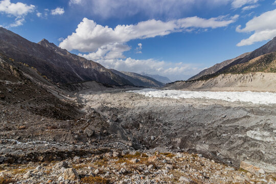 Rakhiot glacier under Nanga Parbat mountain in Gilgit-Baltistan region in Pakistan