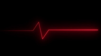 Abstract neon heartbeat signal icon animation background . Heart beat pulse. Heart beat pulse. Electrocardiogram show heart beat line.