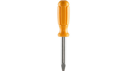 Orange handled screwdriver orange screwdriver metal shaft isolated on a transparent background