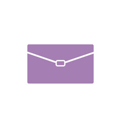 Purple Envelope Mail Message Icon Flat Design Isolated PNG