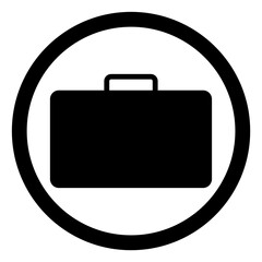 Briefcase Business Work Office Icon Circle Professional Symbol Isolated PNG