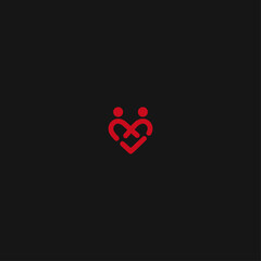 People love logo Icon flat vector design