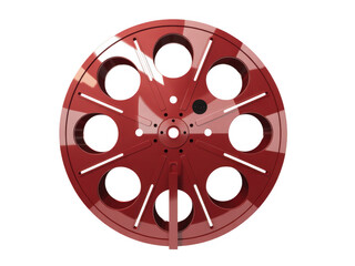 Obraz premium Red reel isolated cinema isolated on a transparent background