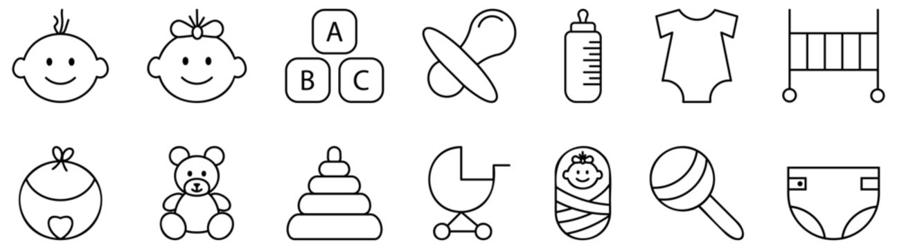 Baby icons set