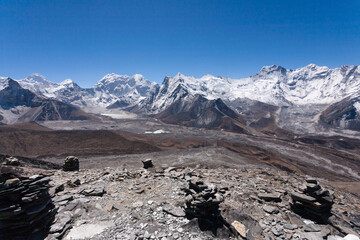 Mountains landscape from Chukhung Ri viewpoint, Nepal
