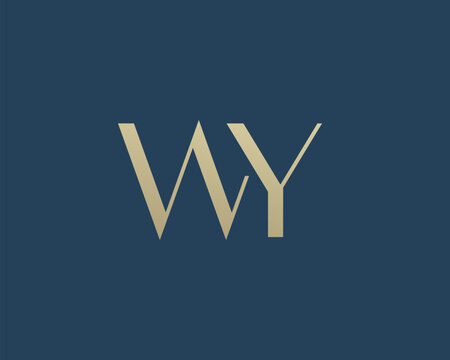 WY letter logo icon design. Classic style luxury initials monogram.