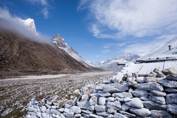 Landscape from Pheriche town area, EBC trekking, Nepal