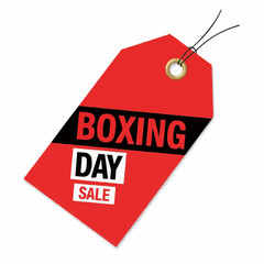 Boxing Day Sale Tag Isolated On White Background With Special Offer Discount Message For Shopping And Retail Promotions Event