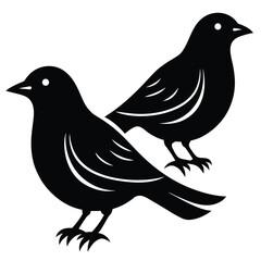 Obraz premium Birds icon vector set. fly illustration sign collection. nature symbol.