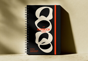 Spiral Notebook Mockup Front View
