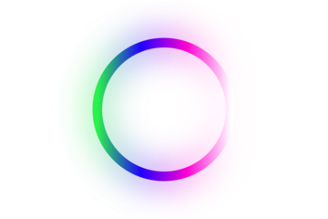 Vibrant Chromatic Aberration Ring Abstract Digital Glitch Art
