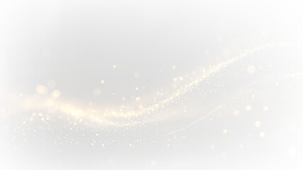 Light particles flow smoothly across a transparent background creating a gentle visual effect for design use