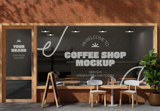 Cafe Storefront Mockup