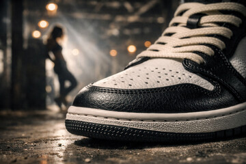 Black And White Leather Sneaker