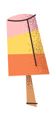 Frozen juice ice-cream on stick
