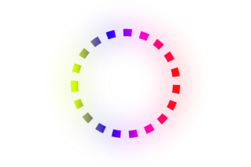 Abstract Neon Gradient Ring Glitch Digital Art Isolated Element