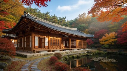 Fototapeta premium Serene Asian Pavilion