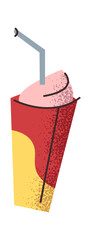 Milkshake refreshment drink sticker design