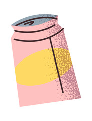 Fizzy soda drink tin bottle