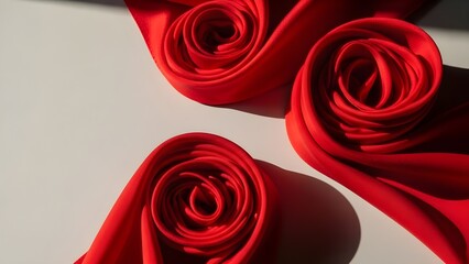 Red Silk Roses