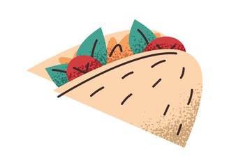 Traditional Mexican taco street food