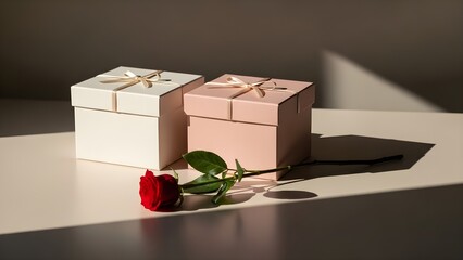 Gifts and a Red Rose