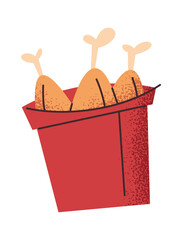 Fried chicken leg food pack