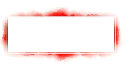 Red watercolor frame