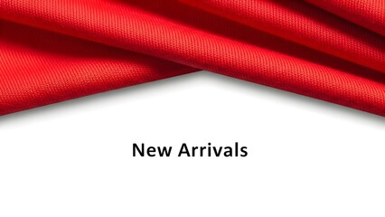 Red Fabric Drape with Text