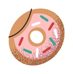 Sweet pink glazed donut sticker