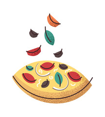 Pizza cooking process cute sticker