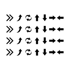 Multi-Directional Arrow Icon &ndash; Up Down Left Right Refresh Curved Symbol