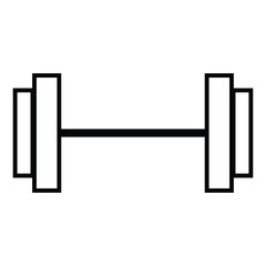 Dumbbell icons set in outlined and filled flat style. Gym heavy strength training dumbbell line pictograms. Weight lifting dumbbell signs eps 10