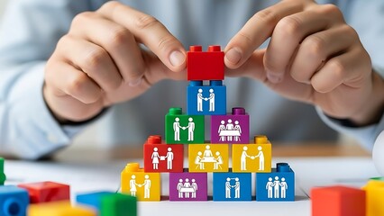 Building Synergy: Assembling Colorful Blocks with People Icons to Represent Successful Teamwork