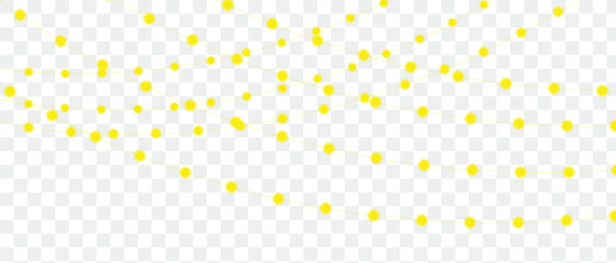 Decorative Hanging Light Bulbs String for Holidays &ndash; Editable EPS Vector