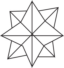 Square Labyrinth Maze Vector Illustration with Star Symbols for Kids Education Puzzle Activity and Logic Problem Solving Game