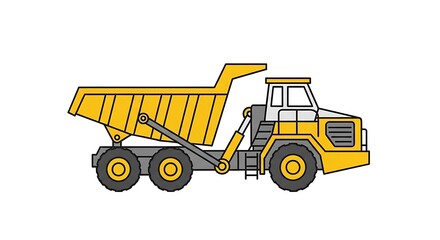 Obraz premium Heavy-duty articulated dump truck for construction and mining operations.