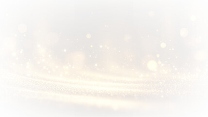 Naklejka premium Sparkling golden light on a transparent background creating a soft glow and gentle shimmer effect in the space