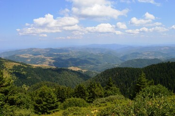 Obraz premium summer landscape on the mountain