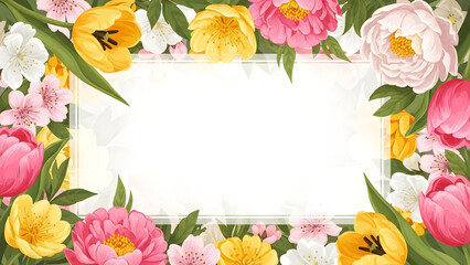 Obraz premium Elegant Floral Wreath Design